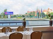 Wedding table set up with Wawel view