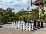 Chess board in public area