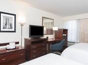 Guestroom with Two Queen Beds, Work Desk and Television