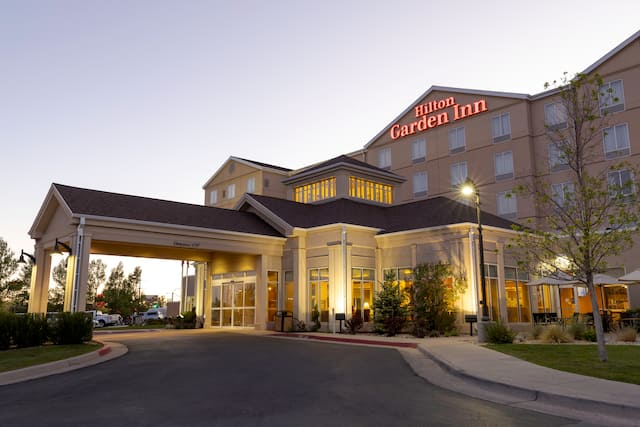 Hotel Exterior at dusk 