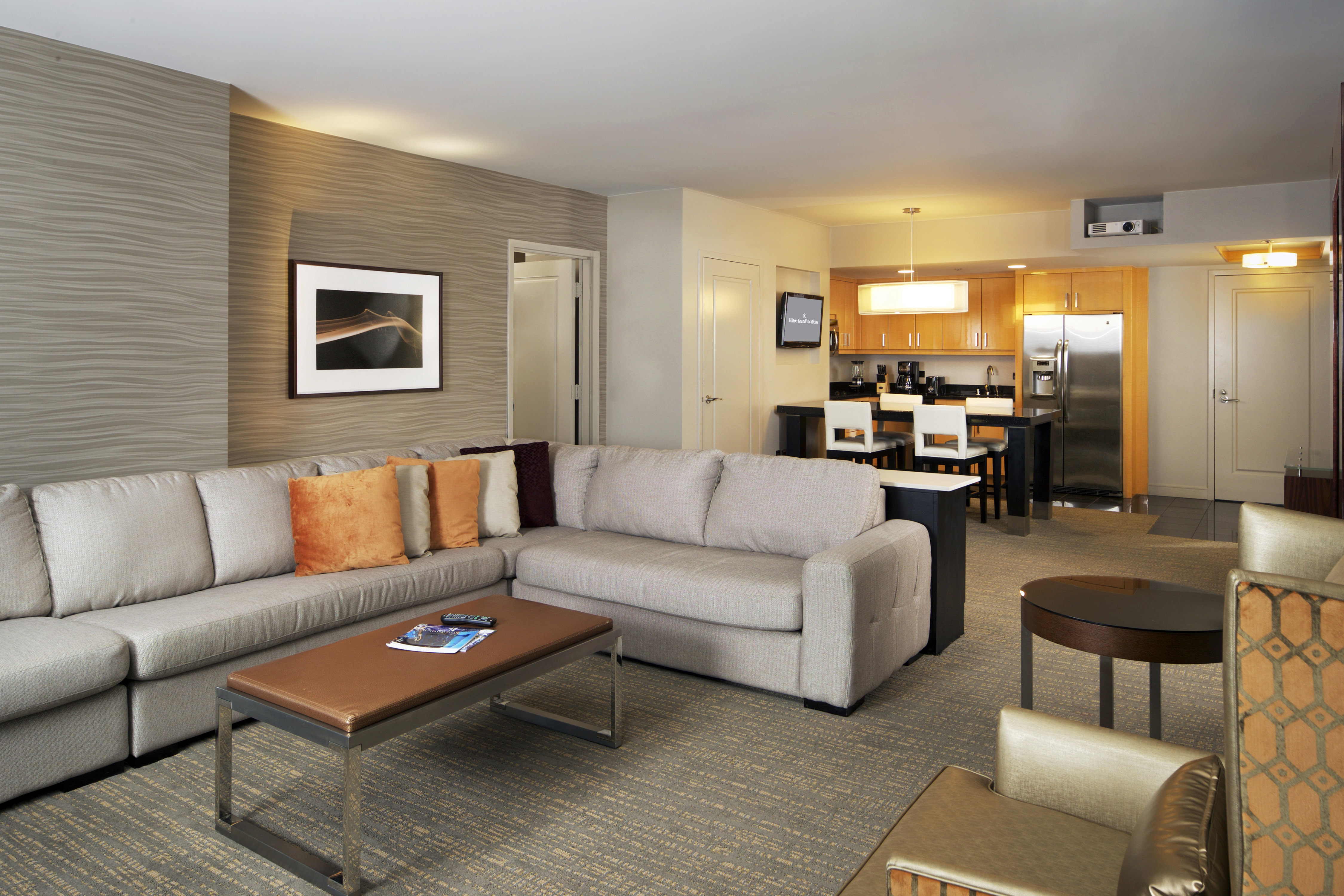 Suite Lounge Area, Kitchenette, and Dining Area