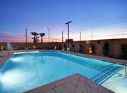 Outdoor Pool Area at Sunset