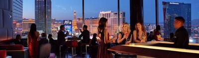Group at SkyBar in Waldorf Astoria Las Vegas