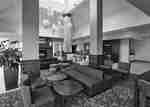 Seating area in the lobby with couches and chairs