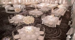 ballroom with wedding setup
