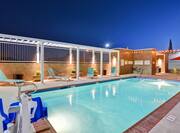 Home2 Suites by Hilton Azusa Hotel, CA - Pool Patio at Dusk
