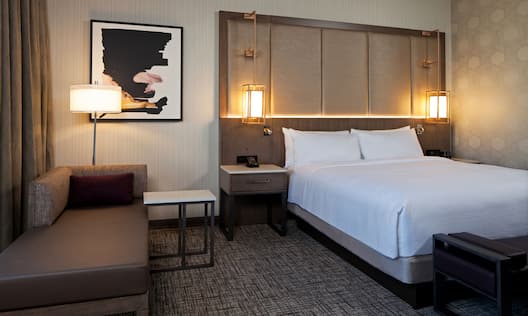 Los Angeles Hotel Rooms At The H, Deluxe King Bed Size