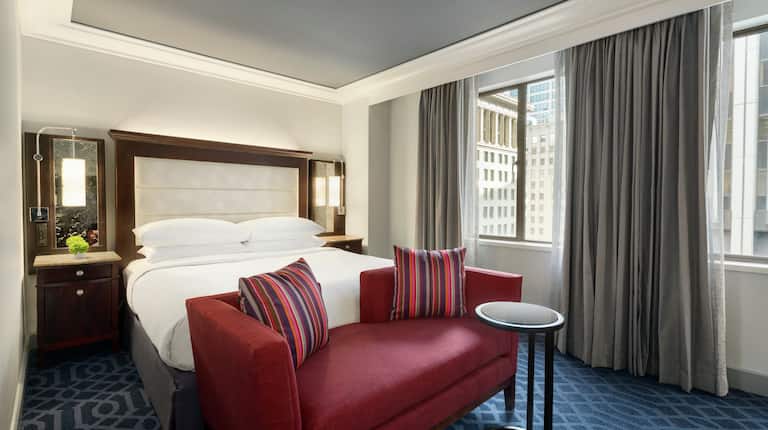 King Guestroom with Bed and Lounge Area