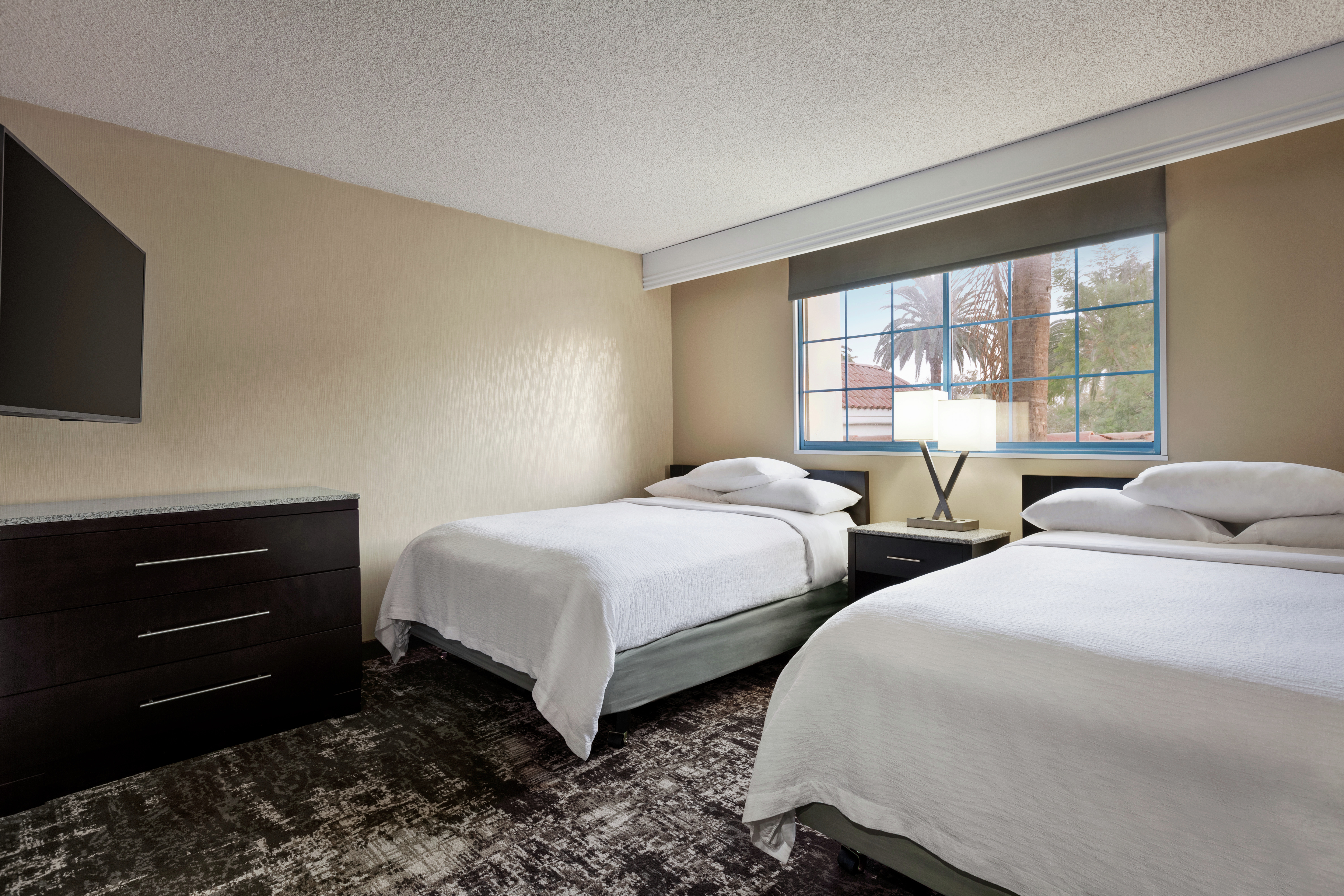 Accessible Guestroom with Two Queen Beds, Outside View, and Room Technology