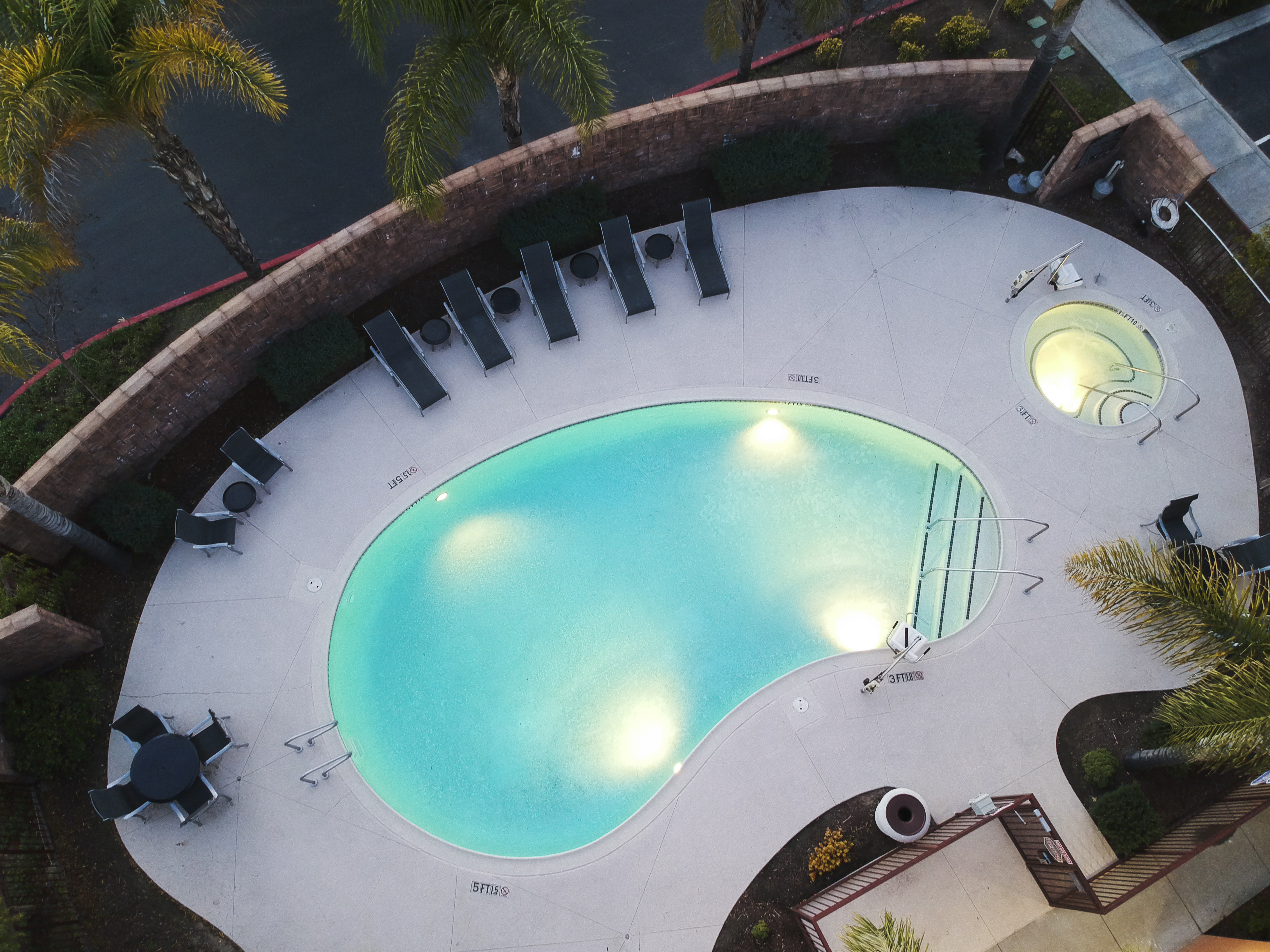 Overhead View of Exterior Pool