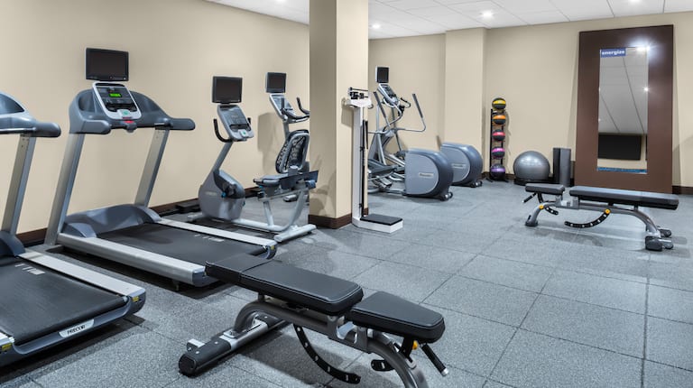 Fitness Center with Treadmills, Weight Benches, Cross-Trainers and Cycle Machine