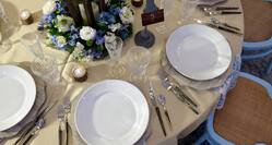 place setting on round table
