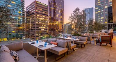 Rooftop lounge area