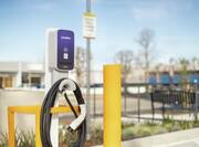 Convenient on-site electric vehicle charging station.