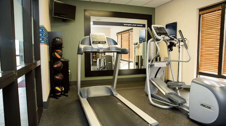 Fitness Center with Treadmill and Cross-Trainer