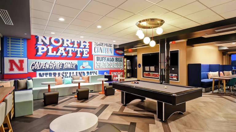 Lobby Game Zone with Pool Table