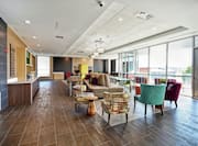 Lobby Oasis Seating Area with Hardwood Floors