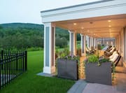 Outdoor Patio Seating in the Evening