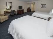 Accessible Guestroom with Two Queen Beds, Lounge Area, Room Technology, and Work Desk