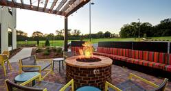 Outdoor Fire Pit with Lounge Area and Pergola 