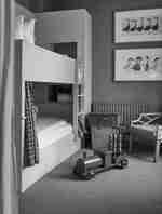 Misafir odası çocuk yatağı ve oyuncak treni