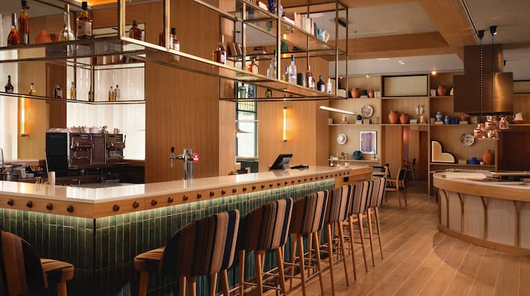 Bar area with stools