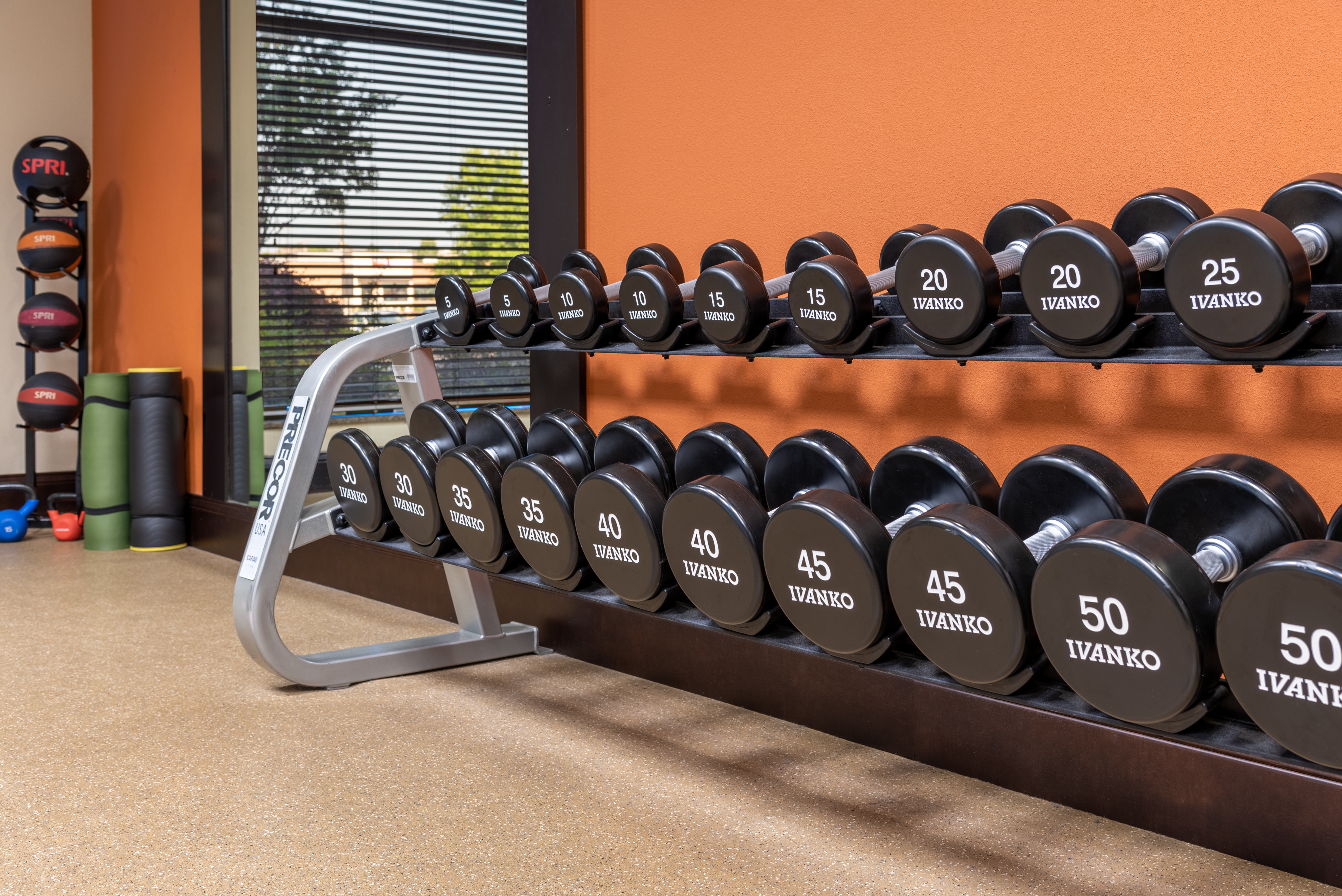 Fitness Center With Hand Weights