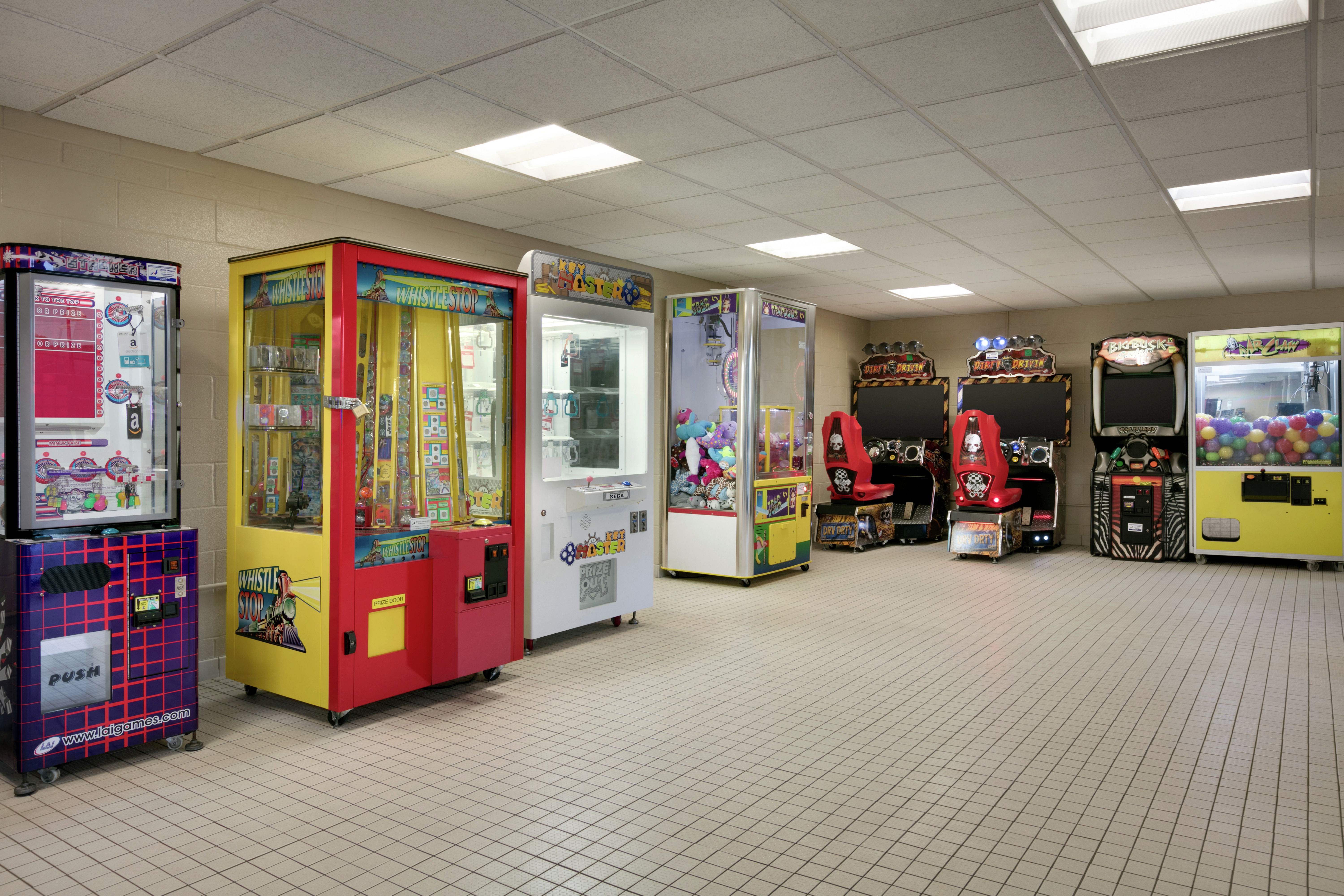 Arcade Room with Game Machines