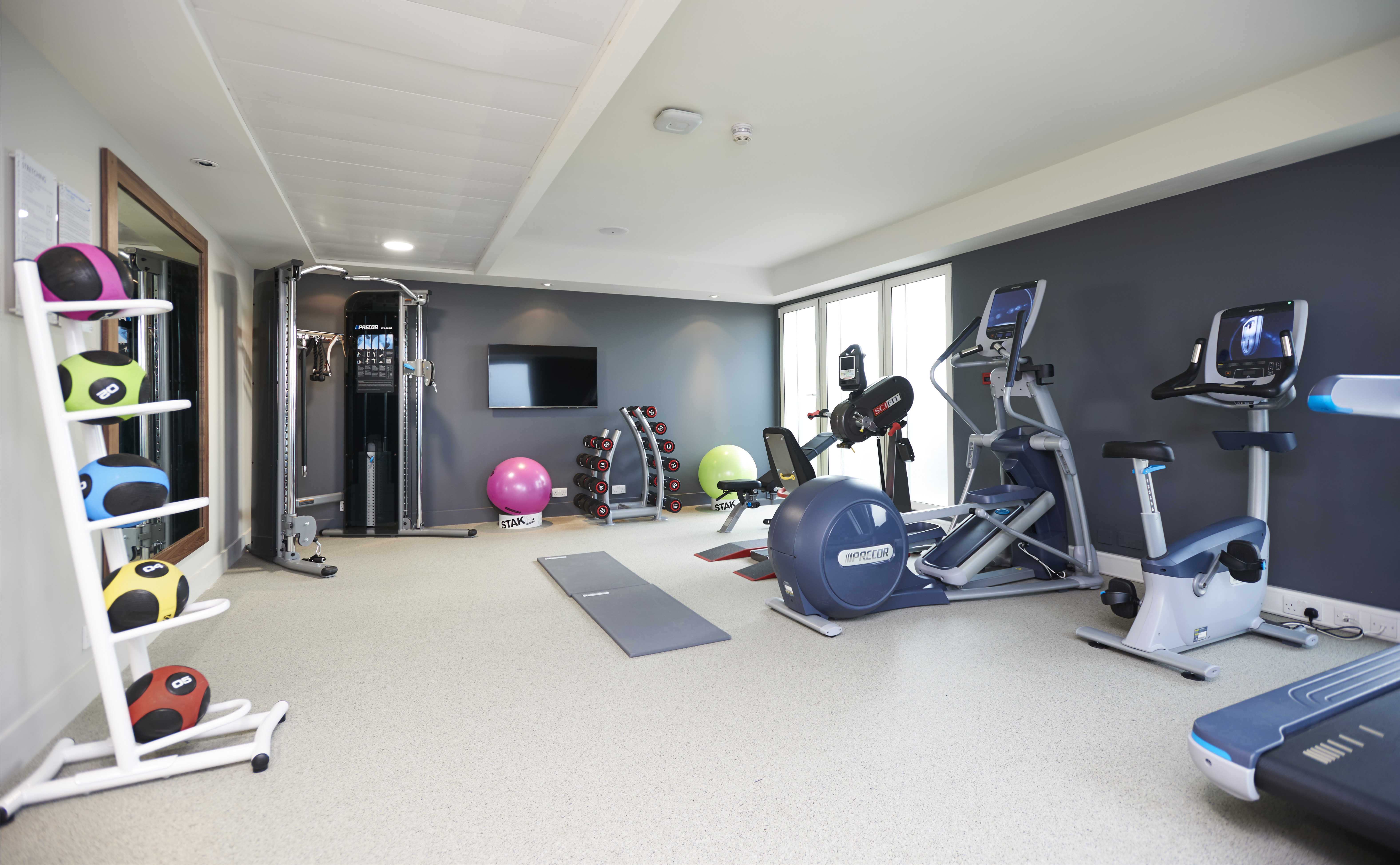Fitness Center with Weights and Cardio Equipment
