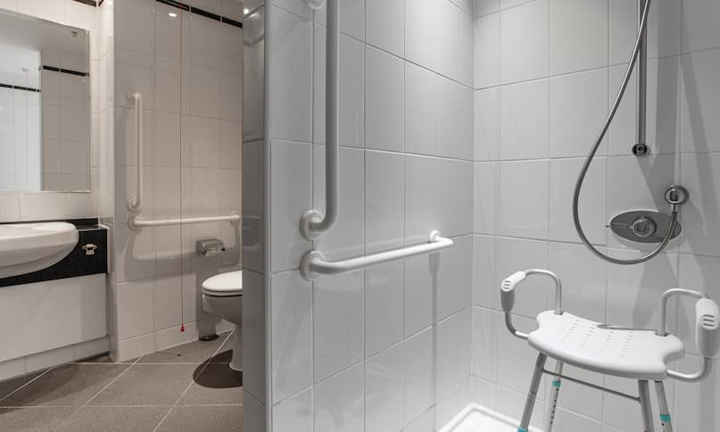 Accessible Bathroom With Roll In Shower-previous-transition