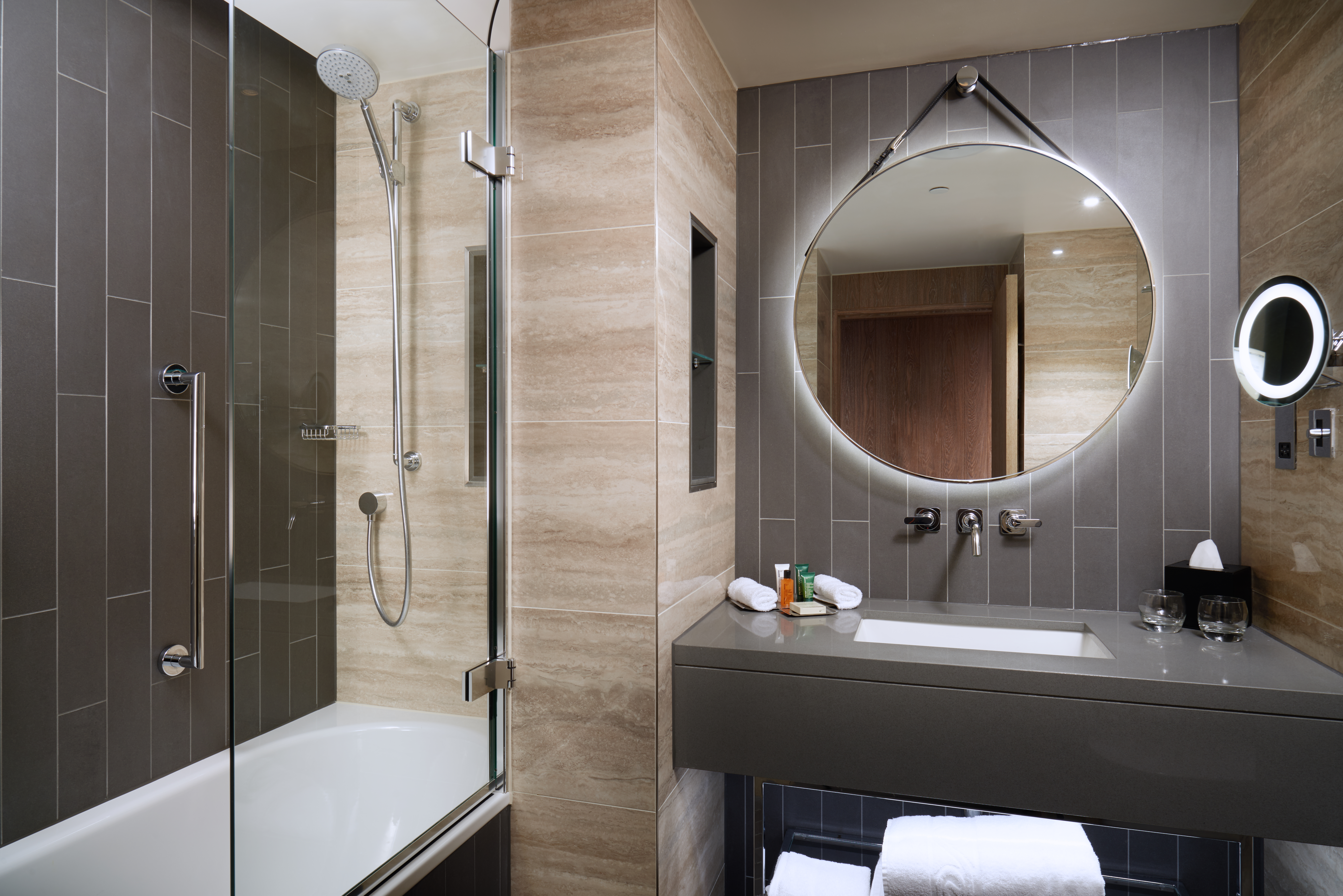 Executive Bathroom Vanity Tub and Shower Combo