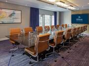 Boardroom with Conference Table and Wall Mounted Television