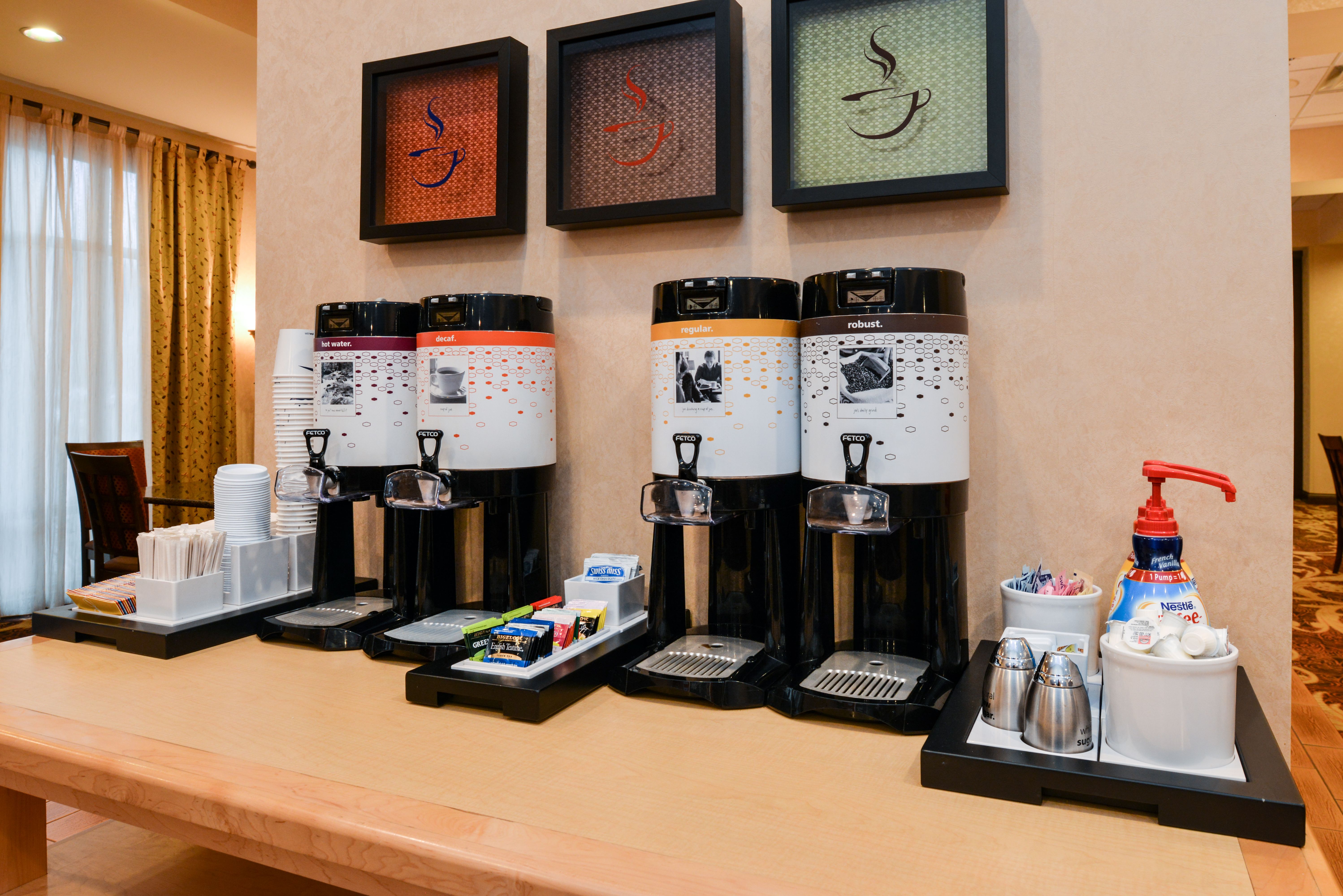Close-Up of Coffee Station