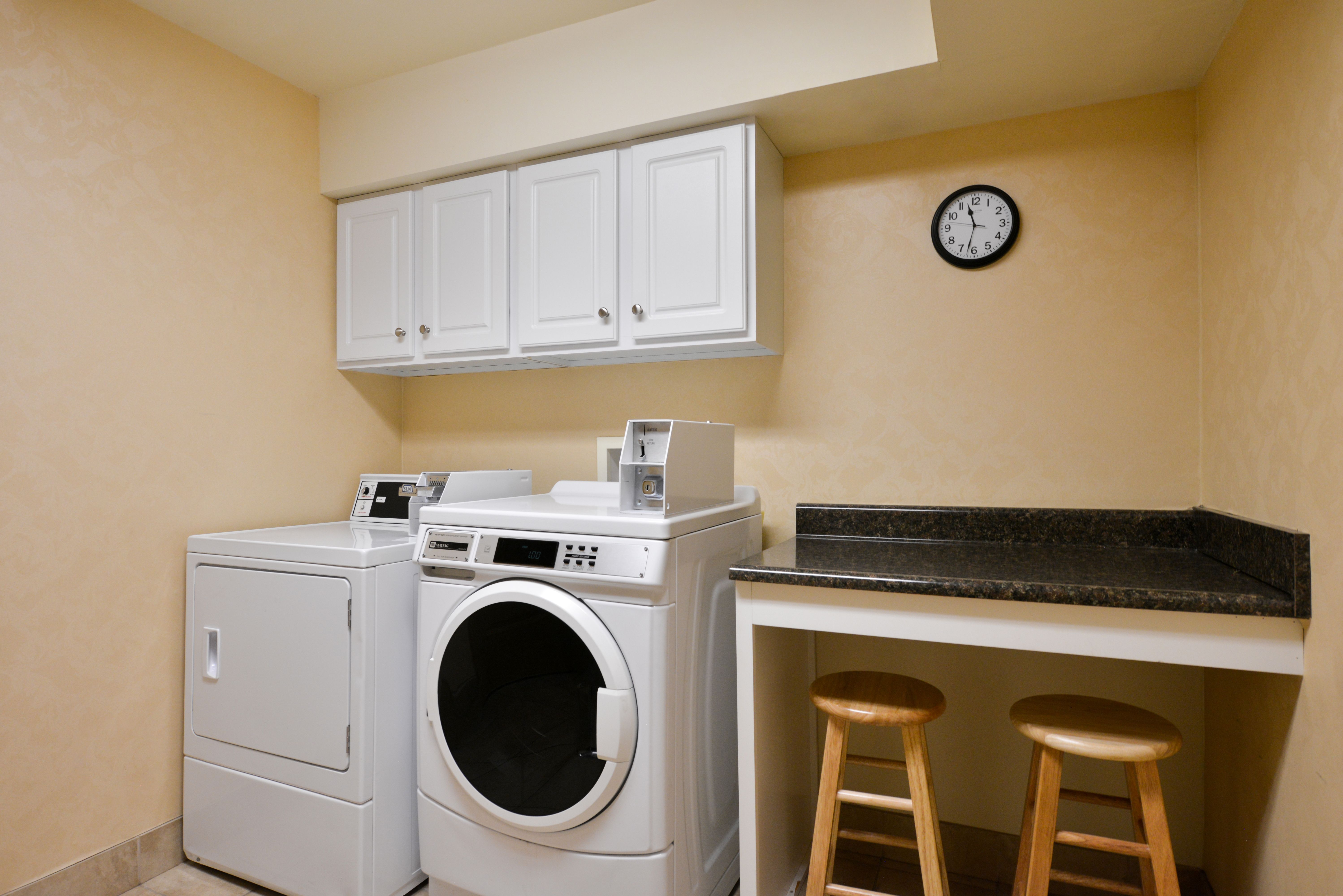 Guest Laundry Room with Coin-Operated Washing Equipment