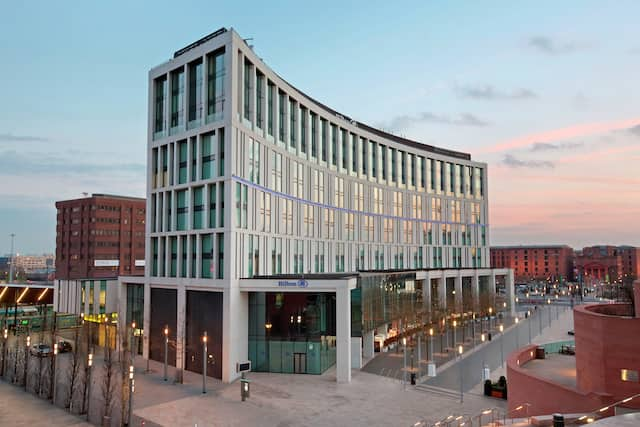 View of Hotel Exterior at Dusk