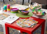 childrens snacks and coloring books