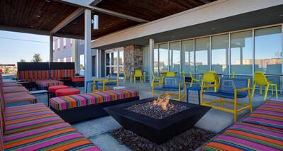 exterior patio with fire pit