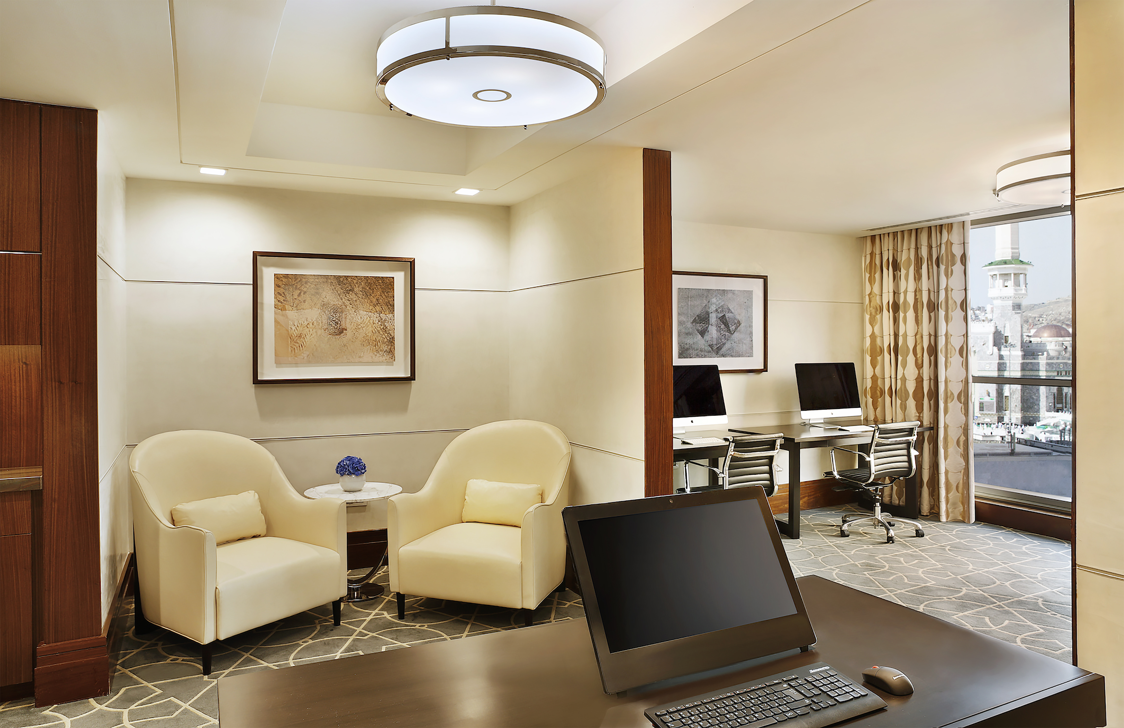 Business Center and Lounge Area at Conrad Makkah