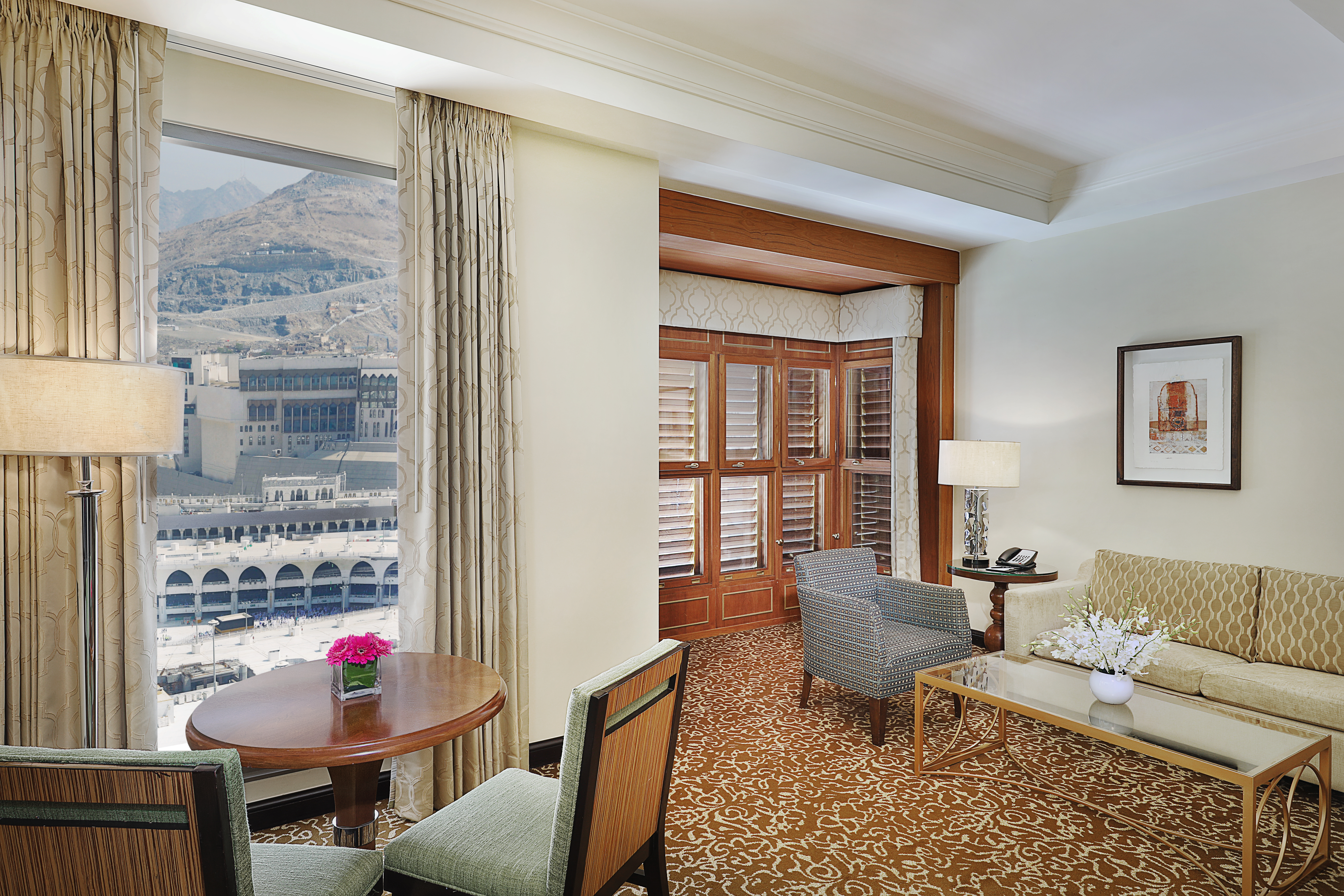 Living Room in Suite with Partial Kaaba View