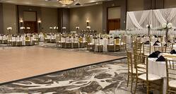 dance floor and wedding tables