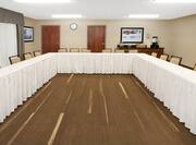 U Shaped Meeting Tables with Linen Cloth Skirt