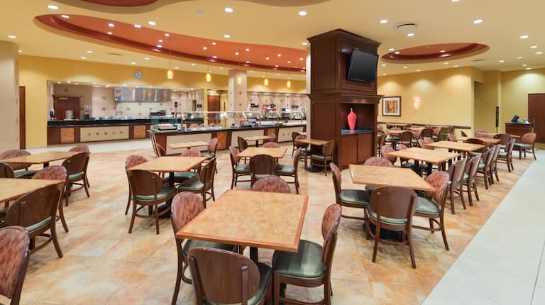 Breakfast Buffet with Restaurant Seating Area