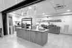 Counters in the breakfast area of the hotel
