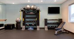 fitness center with weights