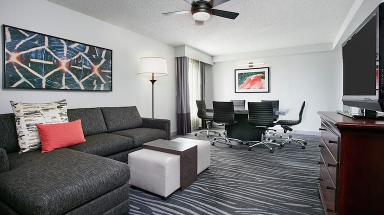 Suite Living Area with Sofa and Conference Table