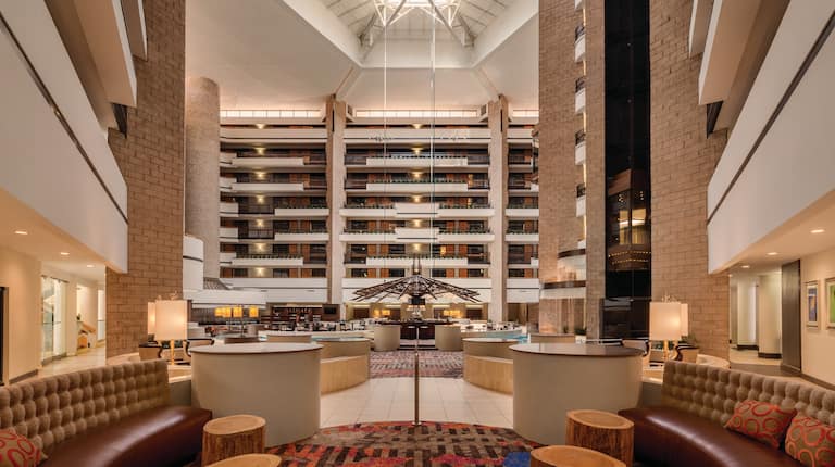 Hotel Atrium with Comfortable Seats