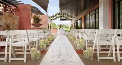 Outdoor Patio Wedding Reception Setup