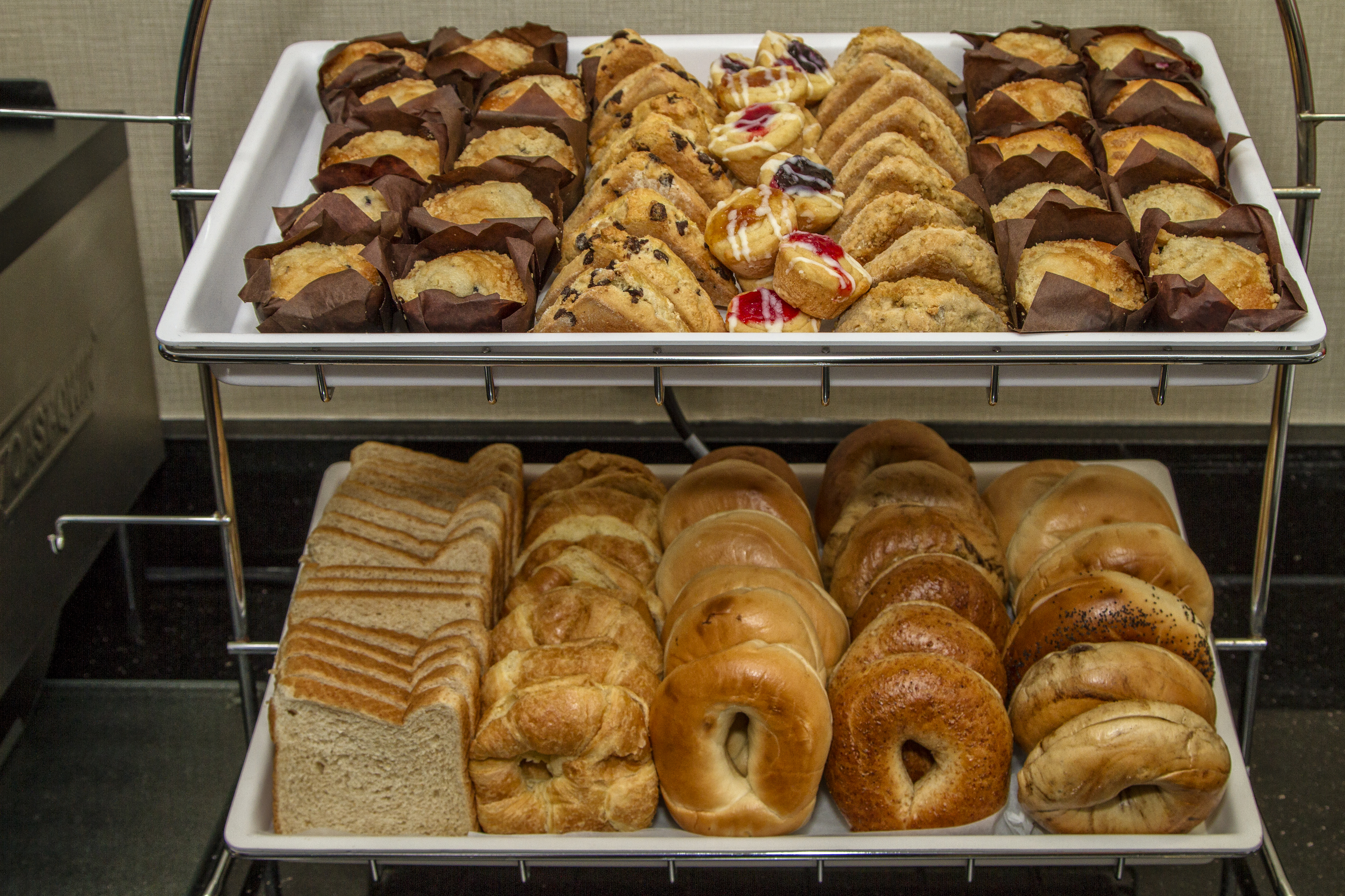 Baked Items at Breakfast Buffet