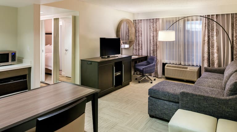 Accessible Suite with Lounge Area, Work Desk, and Kitchenette