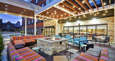 Outdoor Patio with Lounge Area and Fire Pit